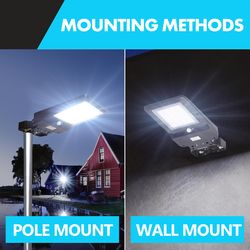 Wagan Tech Motion-Sensing Solar Powered LED Black Security Light