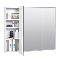Zenna Home 29.88 in. H X 35.88 in. W X 4-1/4 in. D Rectangle Tri-View Medicine Cabinet