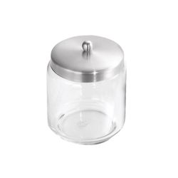InterDesign Forma Brushed Clear Stainless Steel Covered Jar