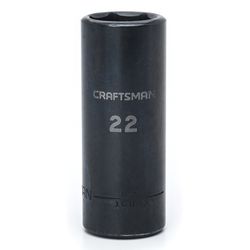 CRAFTSMAN 22 mm X 1/2 in. drive Metric 6 Point Deep Impact Socket 1 pc