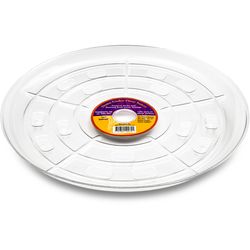 Down Under 15 in. D Plastic Plant Saucer Clear