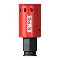Diablo 1-1/8 in. Diamond Grit 5.52 in. L X 1/4 in. D Hole Saw