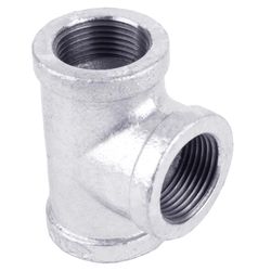 STZ Industries 1/4 in. FIP each X 1/4 in. D FIP 1/4 in. D FIP Galvanized Malleable Iron Tee