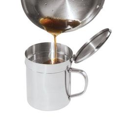 OGGI Silver Stainless Steel Grease Can 1 qt
