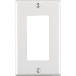 Leviton Decora White 1 gang Thermoset Plastic Decorator Wall Plate 1 pk