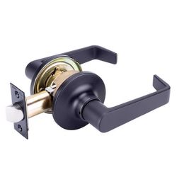 Brinks Commercial Matte Black Passage Lever 2 in.