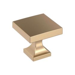 Amerock Pedestal Transitional Square Cabinet Knob 1 in. Champagne Bronze 1 pk