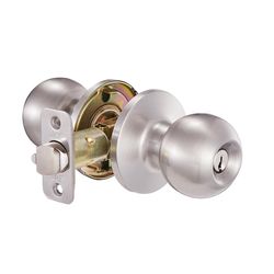 Ace Ball Knob Satin Nickel Entry Door Knob 1-3/4 in.