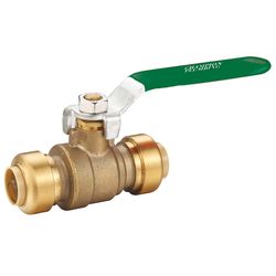 Arrowhead Brass 1/2 in. Brass Push Fit Ball Valve Full Port Lever For Water