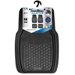 Custom Accessories Black Rubber Auto Floor Mats 4 pk