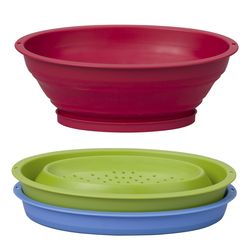 Progressive PrepWorks Assorted PP/TPE Collapsible Mini Colander 3 cups