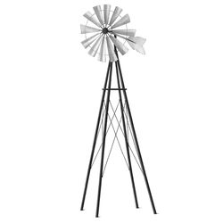 Alpine Bronze Metal 101 in. H Windmill