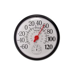 Taylor Hygrometer/Thermometer Plastic Black 13.25 in.