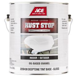 Ace Rust Stop Indoor and Outdoor Gloss White Oil-Based Enamel Rust Prevention Paint 1 gal