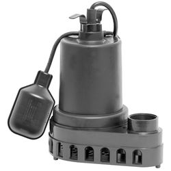 Superior Pump 1/2 HP 3300 gph Thermoplastic Tethered Float Switch AC Submersible Sump Pump 10 ft³