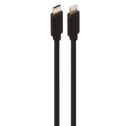 Monster Just Hook It Up Lightning to USB-C Charge and Sync Cable 10 ft. Black