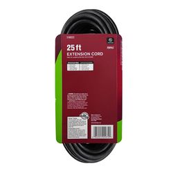 Ace Outdoor 25 ft. L Black Extension Cord 16/3 SJTW