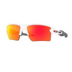 Oakley Flak Sunglasses Unisex White Frame Red Lens