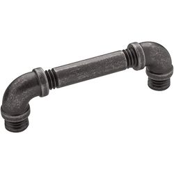 Hickory Hardware Pipeline Contemporary Bar Cabinet Pull 3 in. Black Nickel Vibed 1 pk