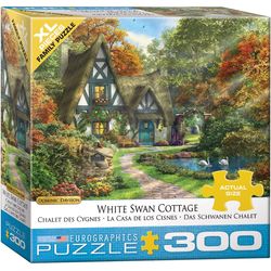 Eurographics White Swan Cottage Jigsaw Puzzle Multicolored 300 pc