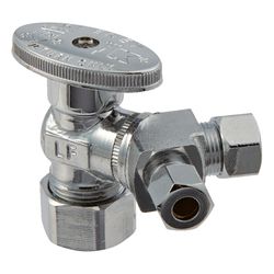 Ace 5/8 in. Compression in. X 3/8 in. Compression Brass Dual Shut-Off Valve