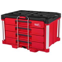Milwaukee Packout 16.3 in. Modular 4-Drawer Tool Box Black/Red