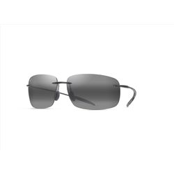 Maui Jim Breakwall Sunglasses Unisex Shiny Transparent Light Gray Frame Neutral Gray Lens Polarized