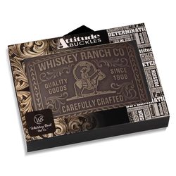 Montana Silversmiths Heritage Rider Whiskey Ranch Attitude Belt Buckle