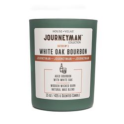 House of Velas Journeyman Green Bourbon and White Oak Scent Candle 15 oz