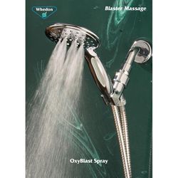 Whedon Blaster Massage Polished Chrome Stainless Steel 5 settings Handheld Showerhead 1.8 gpm