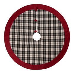 Glitzhome Multicolored Plaid Indoor Christmas Decor 0.25 in.