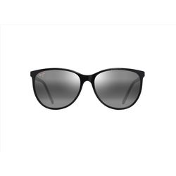 Maui Jim Ocean Sunglasses Women's Shiny Black Frame Neutral Gray Lens Polarized