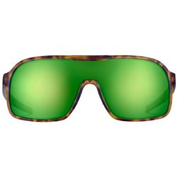 Flying Fisherman Sounder Sunglasses Unisex Matte Tortoise Frame Amber Green Mirror Lens Polarized