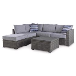 Signature Design by Ashley Petal Road Gray HDPE Frame Contemporary Loveseat Set
