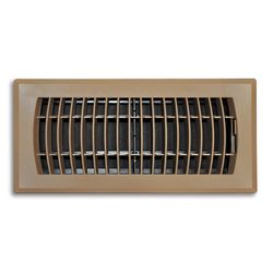 Tru Aire 4 in. H X 10 in. W 1-Way Powder Coat Brown ABS Plastic Floor Diffuser
