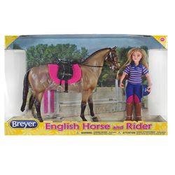 Breyer English Horse and Rider Toy 7 pc