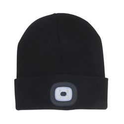 Night Scout Rechargeable LED Beanie Black One Size Fits Most