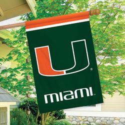 Briarwood Lane Miami Hurricanes House Flag 28 in. W X 40 in. L