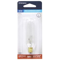 Westinghouse 35 W E12 Tubular Incandescent Bulb E12 (Candelabra) White 1 pk