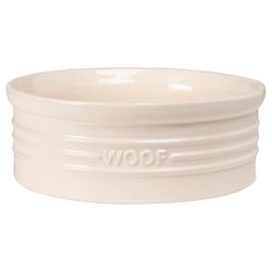 Pet Shop by Fringe Studio Ivory Woof Ceramic 4 cups Pet Bowl For Dogs