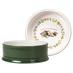 Pet Shop by Fringe Studio White/Green Ceramic 1.25 cups Pet Bowl For Dogs