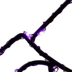Celebrations Purple 84 ct 18.2 in. LED Prelit Illuminated Witch Hat Halloween Decor