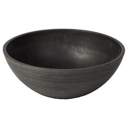 Algreen 3.75 in. H X 10 in. W X 10 in. D Plastic Spun Bowl Planter Charcoal