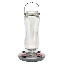 Perky-Pet Hummingbird 16 oz Glass/Metal Nectar Bird Feeder 4 ports