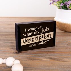 P Graham Dunn 4 in. H X 5 in. L Dark Brown Wood Job Description Word Block