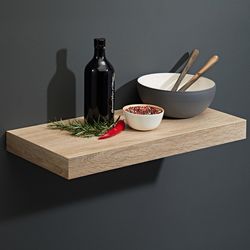 Dolle Big Boy 2 in. H X 35.4 in. W X 9.8 in. D Oak Particle Board Decorative Wall Shelf