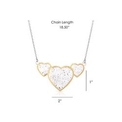 Montana Silversmiths Women's Triple Heart Heart Gold/Silver Necklace