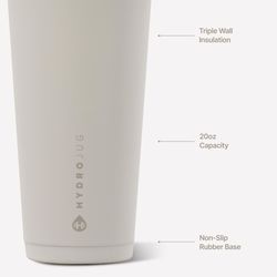 Hydrojug Everyday Tumbler 20 oz Linen BPA Free Everyday Tumbler 20oz Insulated Tumbler