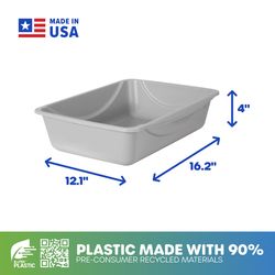 Petmate Plastic Assorted Litter Pan 1 pk