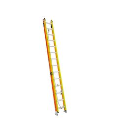 Werner Glidesafe 28 ft. H Fiberglass Extension Ladder Type IA 300 lb. cap.